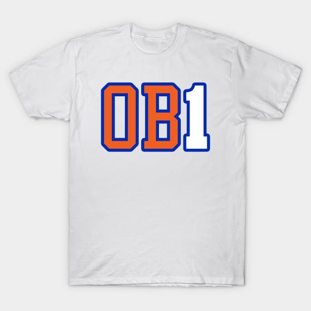 Obi Toppin - 'OB1' - New York Knicks (WHITE) T-Shirt by ny_islanders_fans